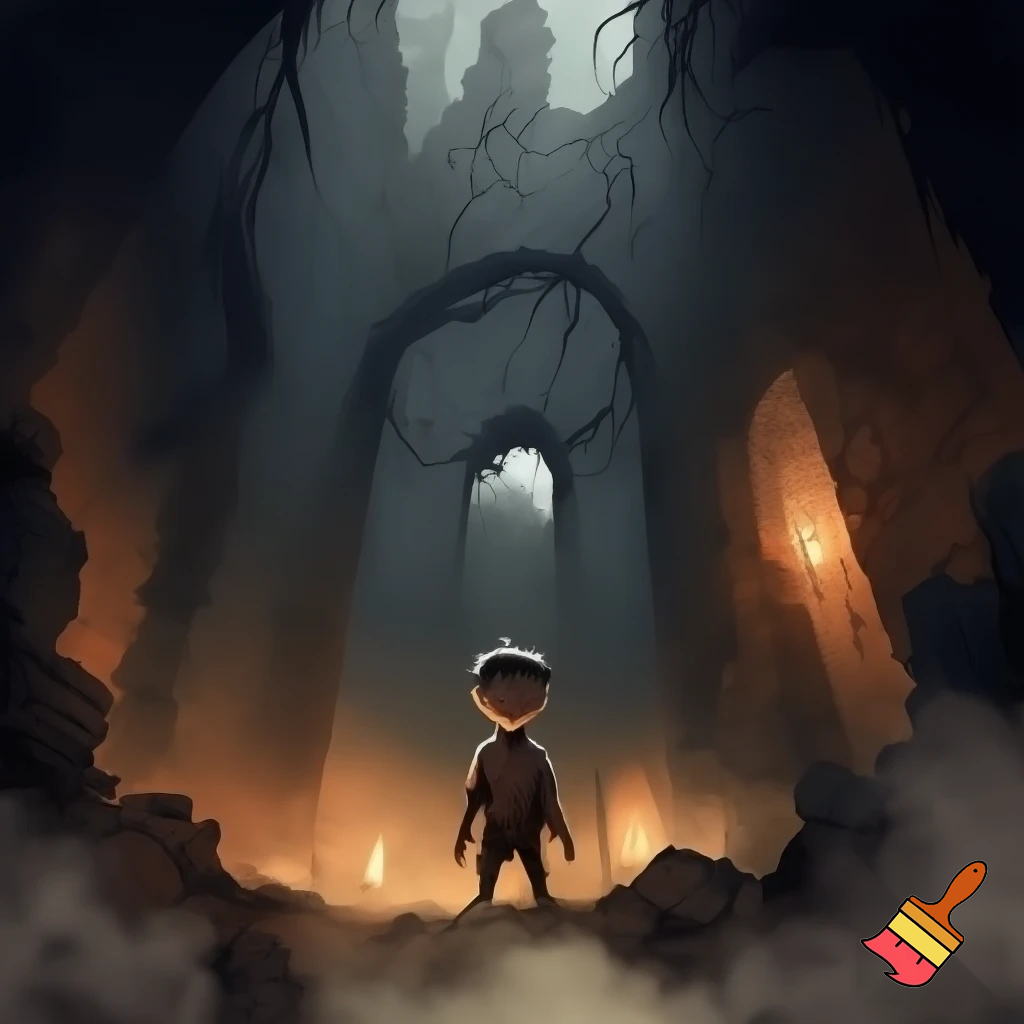 evil man named Aiden in a scary castle and Aiden is 0,4 ft tall