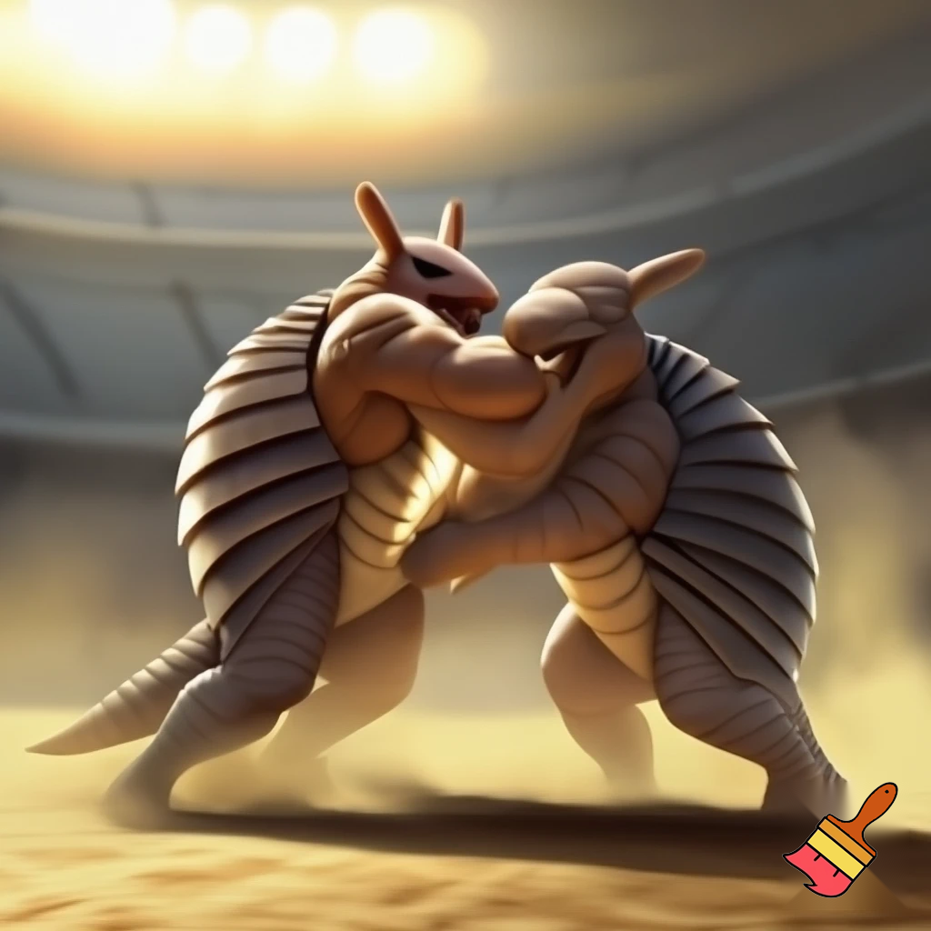 Wrestling armadillos 