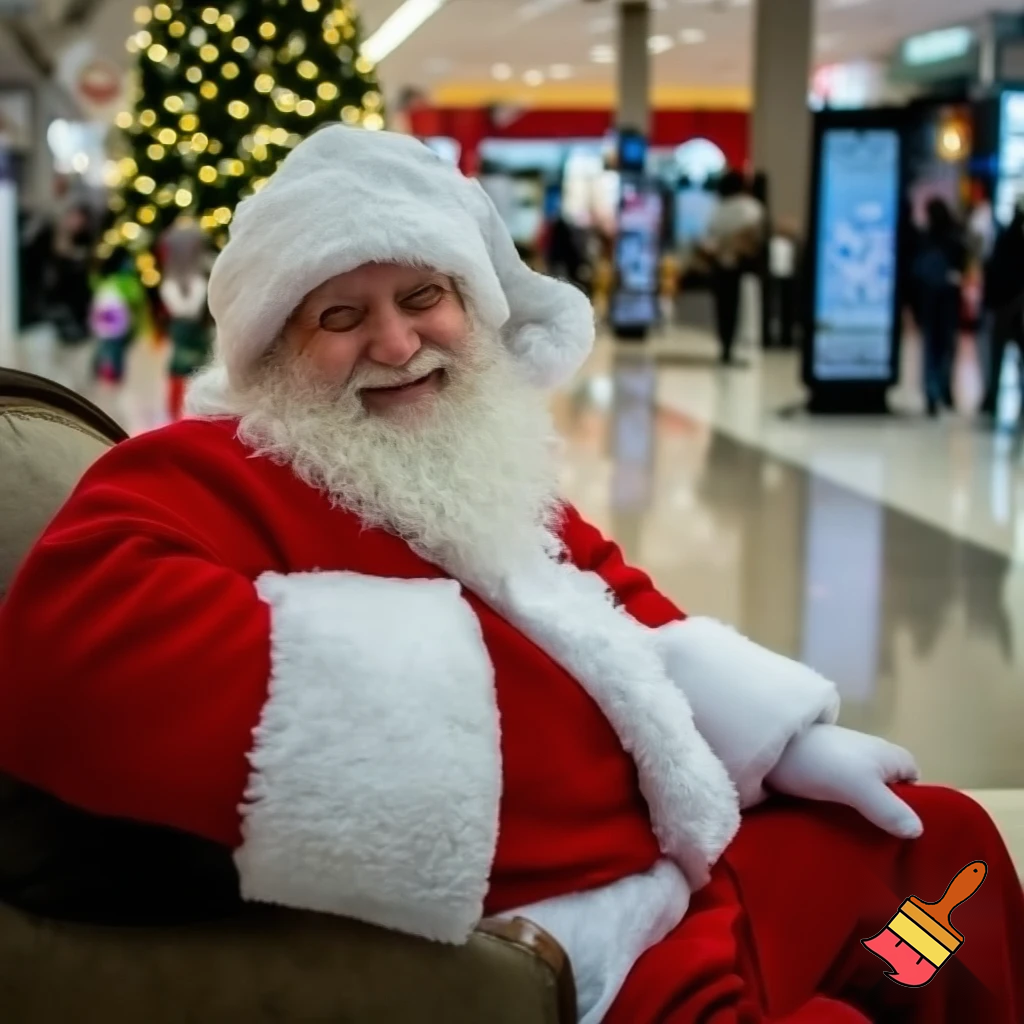 Santa Claus chair shopping Centre