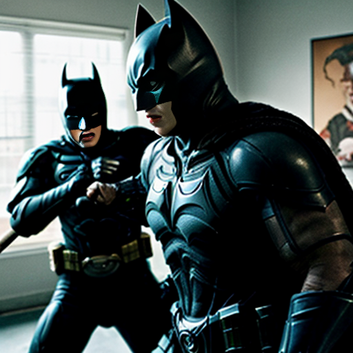 The dark knight beating up  I.C.E  agents 