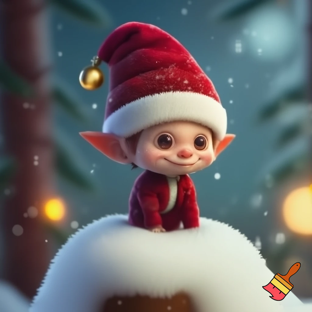 Elf on the shelf, Santa Claus hat velvet
