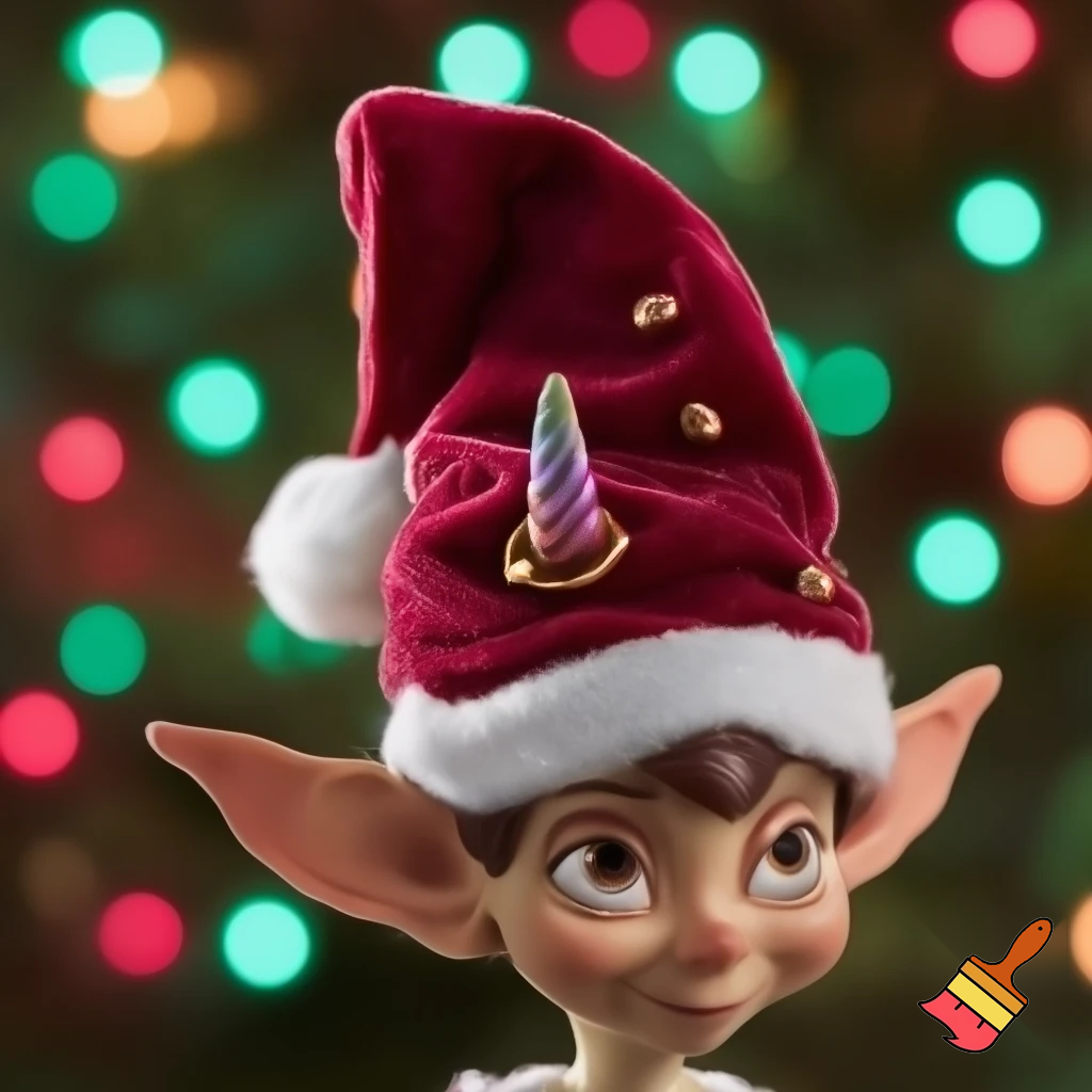 Unicorn hat Christmas elf on the shelf hat Santa Claus hat velvet