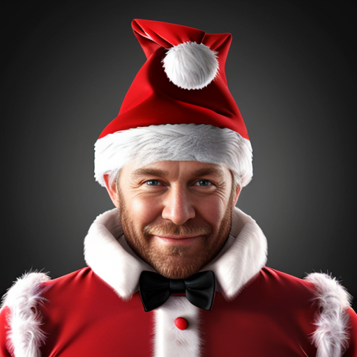 Santa Claus top hat special one special in delicate Santa Claus hat