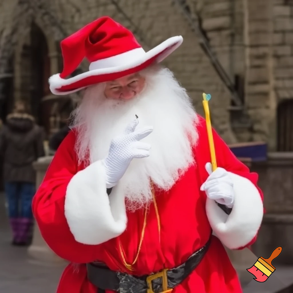 Santa Claus Pennwell Disney🇫🇷 wizard Santa Claus Santa Claus real person Disneyland Paris Santa Claus in Paris the wizard💫🏰 a wizard hat Magic Star wand Santa Claus hat wizard Santa Claus hat