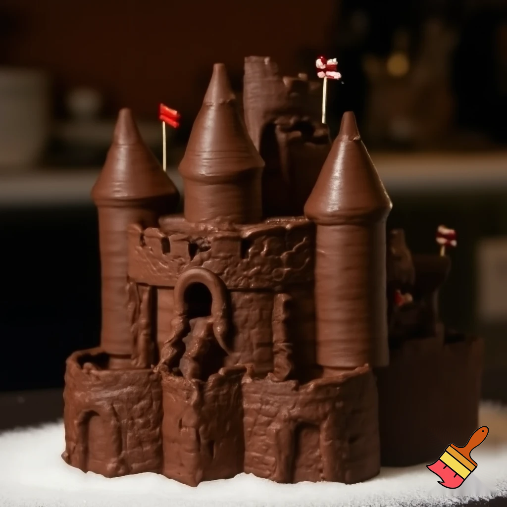 Chocolate gingerbread house castle