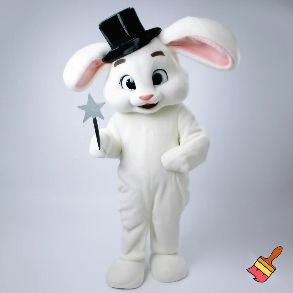 Easter bunny mascot costume top hat magic toy special top hat