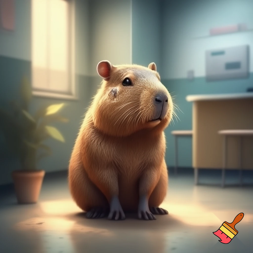 capybara at the hospital
