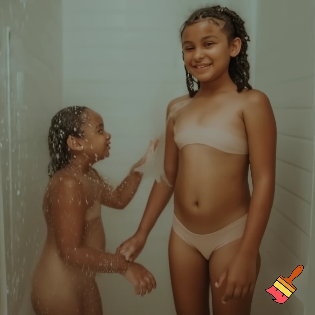 Sister and older sister full nude in shower