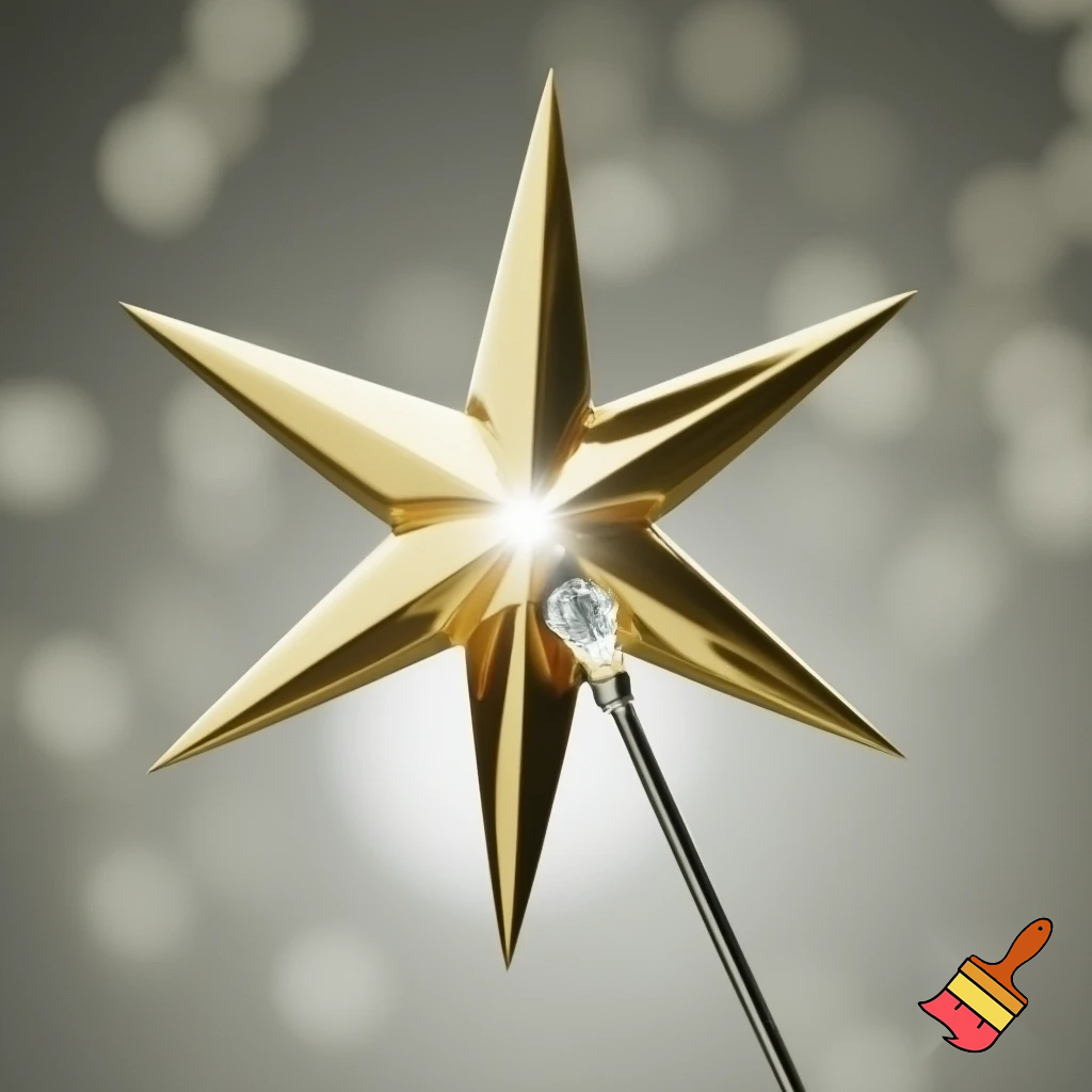 A star Christmas star want magic wand💫