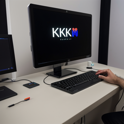 erstelle ein bild wo ein Computer zu sehen ist das soll Ki darstellen und es soll eine Falsche Information anzeigen

