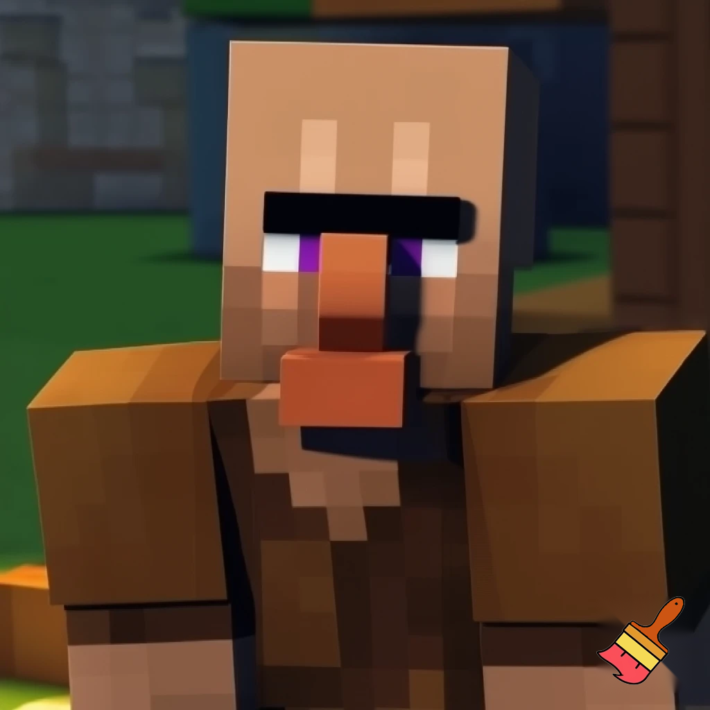 draw a minecraft villager