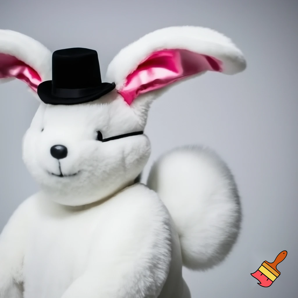 Easter bunny mascot costume top hat mascot costume