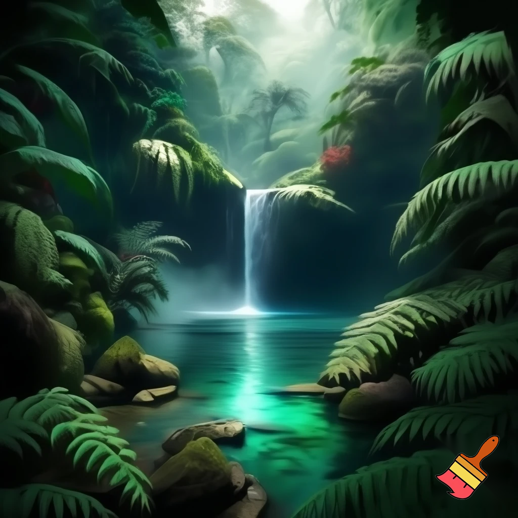 make a which is in green color in jungel
