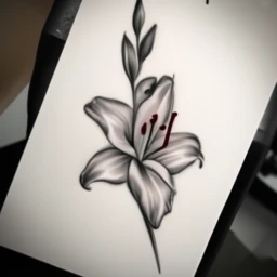 august birth flower tattoo