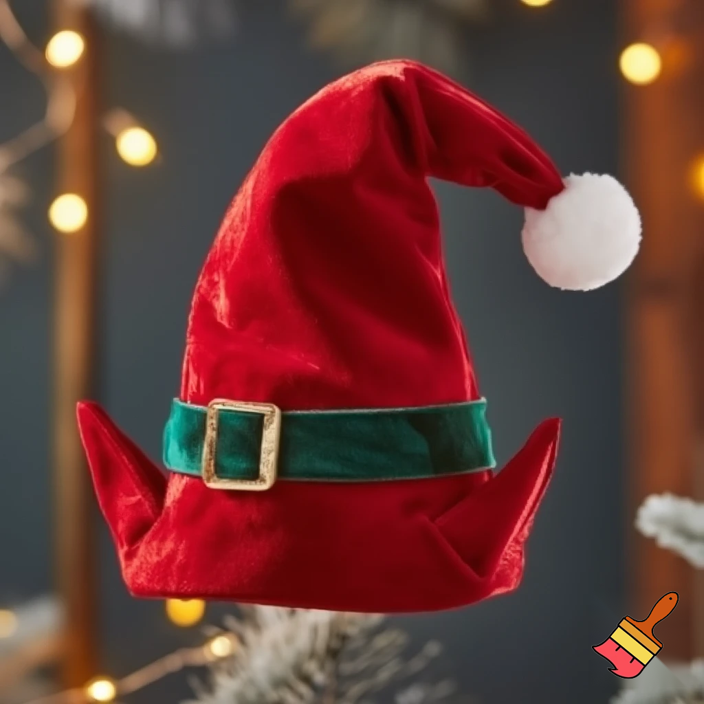 Christmas hat a Christmas hat velvet hat elf velvet