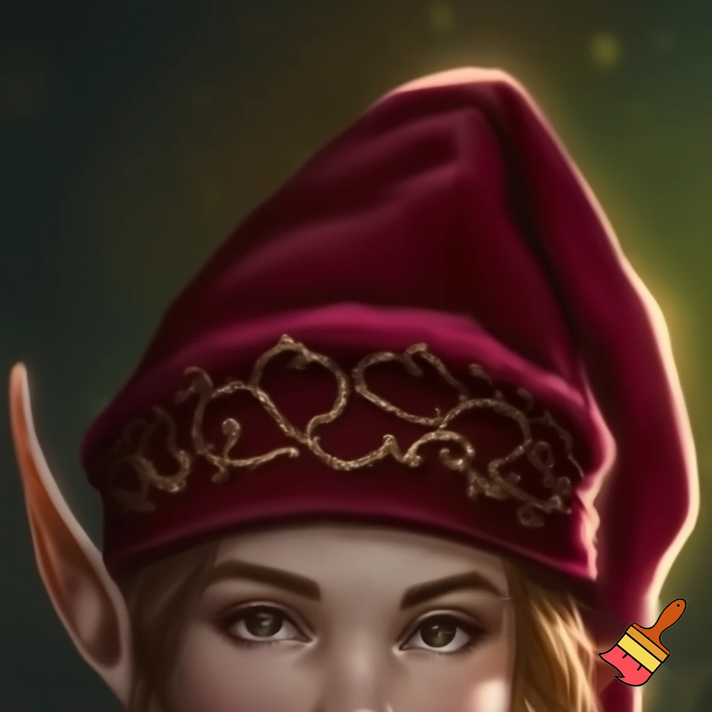 Elf Santa Claus hat velvet