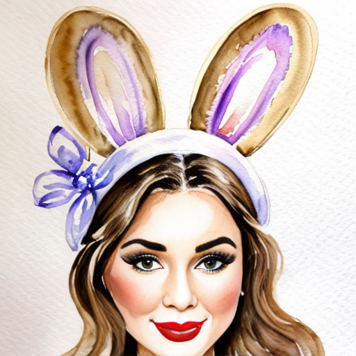  Purple and white Easter bunny headband top hat headband with gold