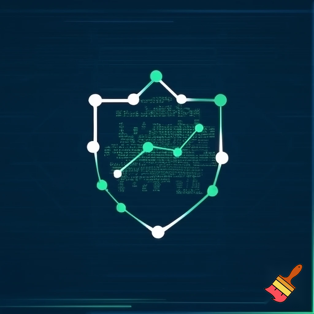 Design a safety culture icon for Shandong Information Software Company, integrating characteristics of the information technology industry and safety culture, reflecting simplicity and abstraction.