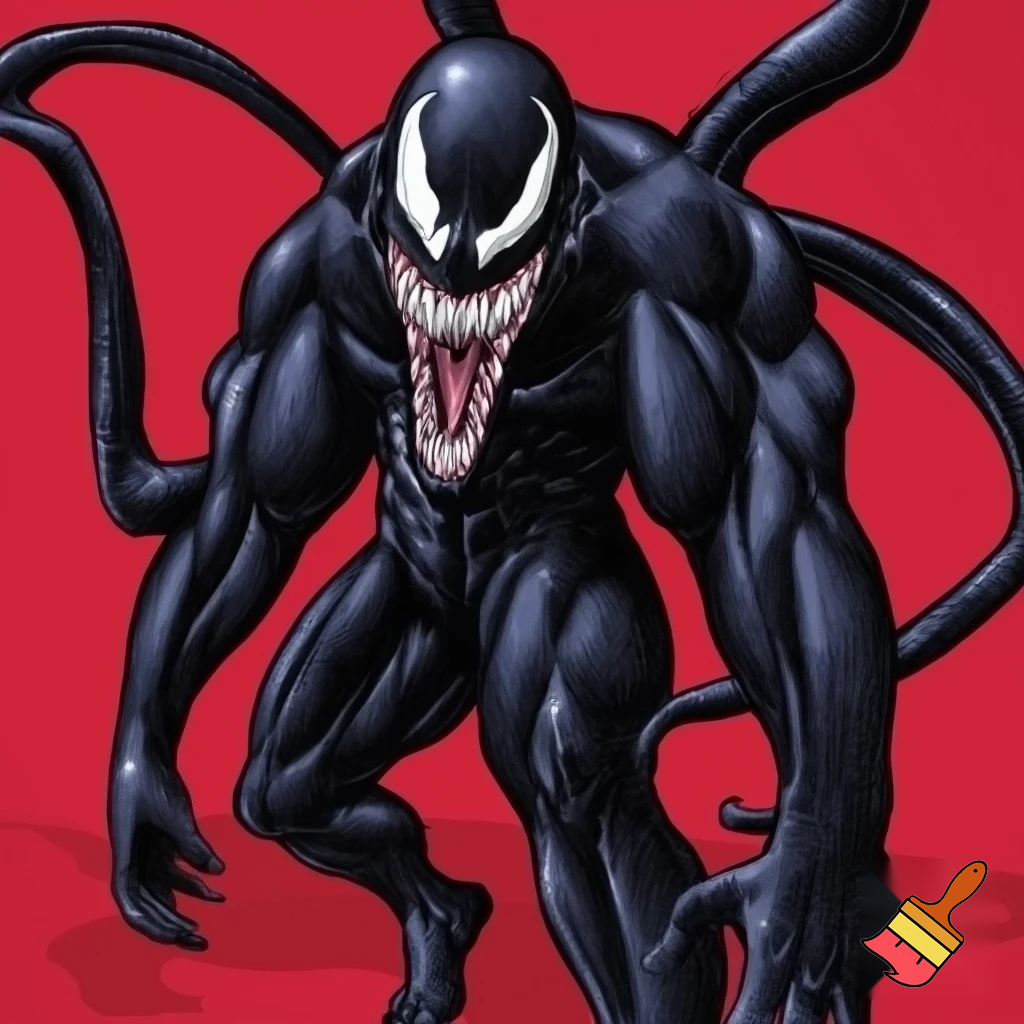 Venom with an endomorph type of body
