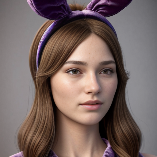 Easter bunny top hat headband Lala colour purple velvet top hat headband top hat