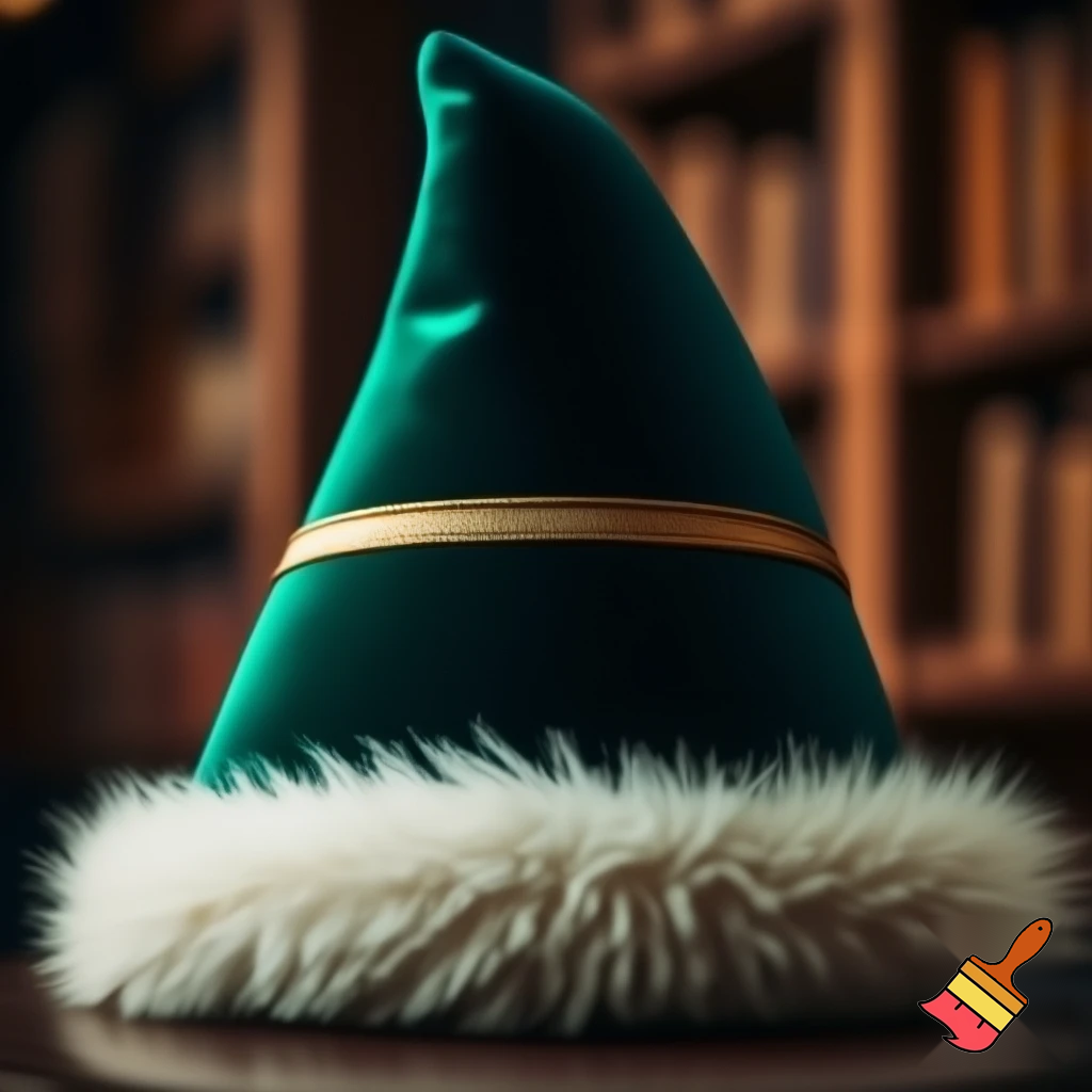A wizard Christmas hat read the correct colour