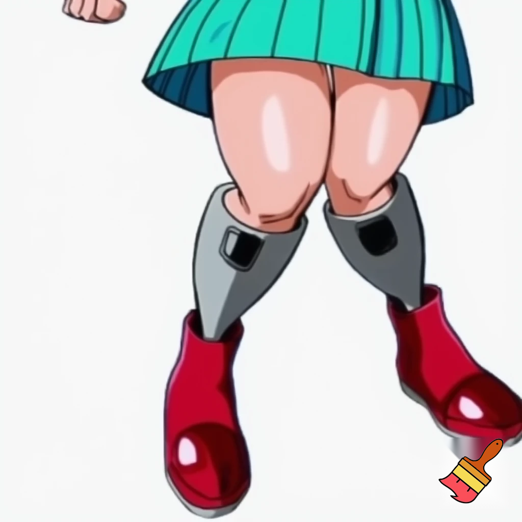 Bulma tutta nuda con le gambe