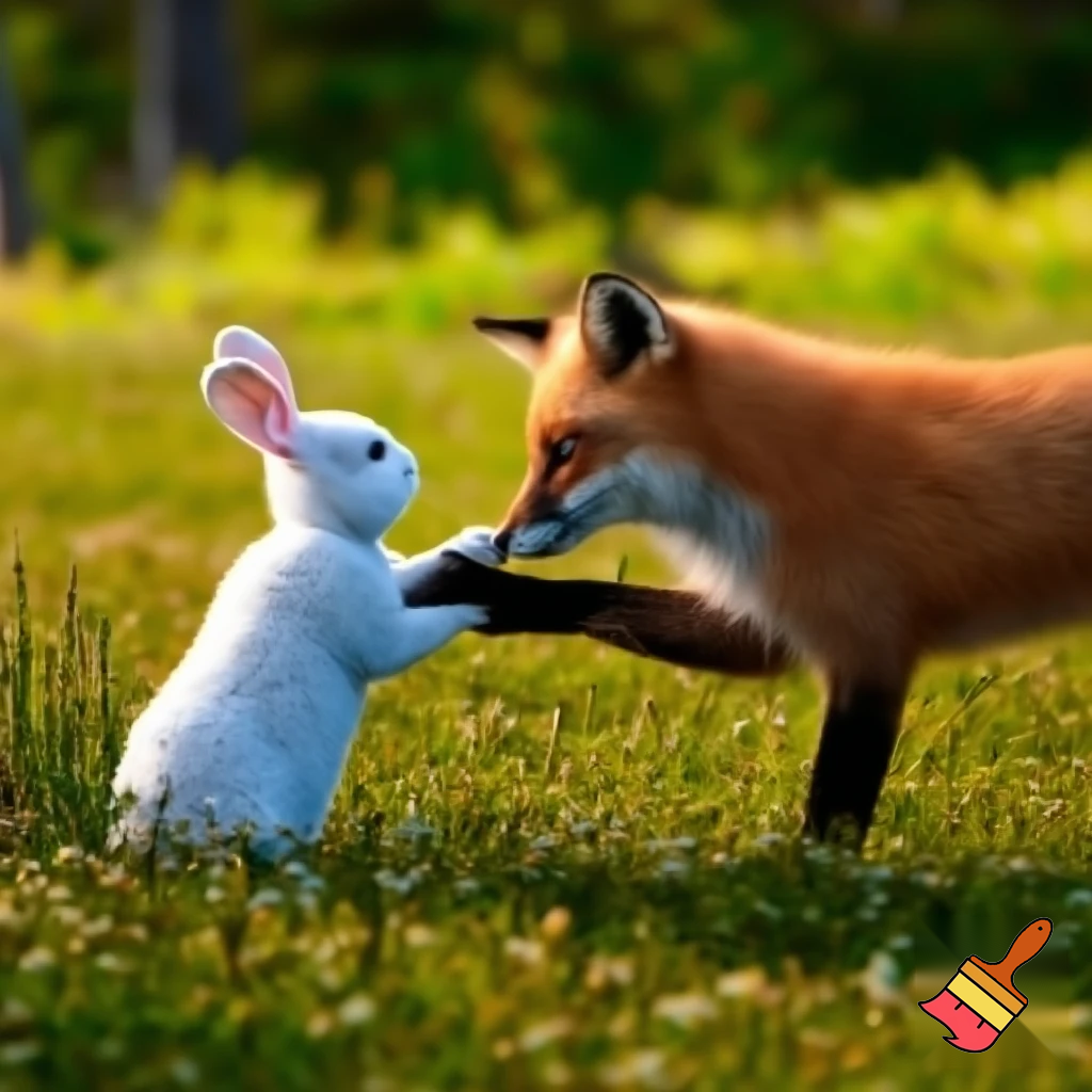 fox and bunny high 5