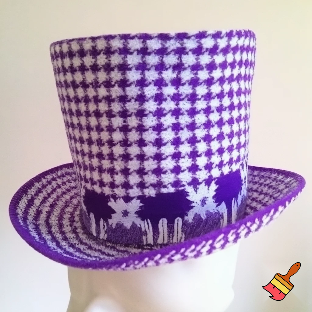 Easter top hat, headband, headband, purple and white