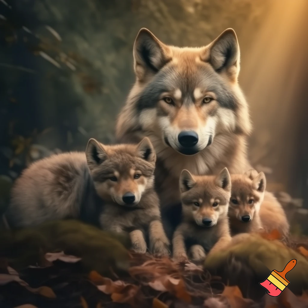 Family from two wolves 