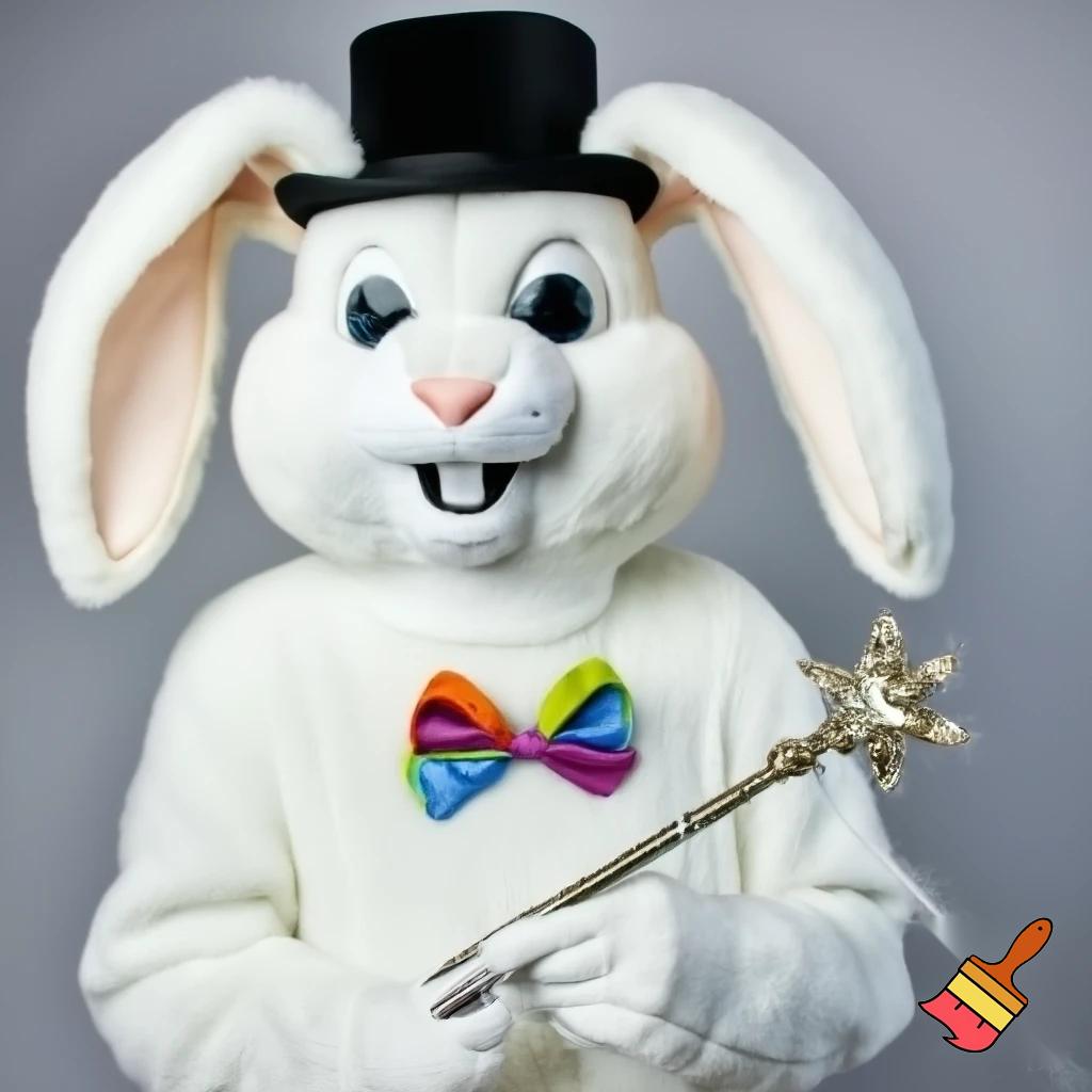 Easter bunny mascot costume top hat magic toy special top hat