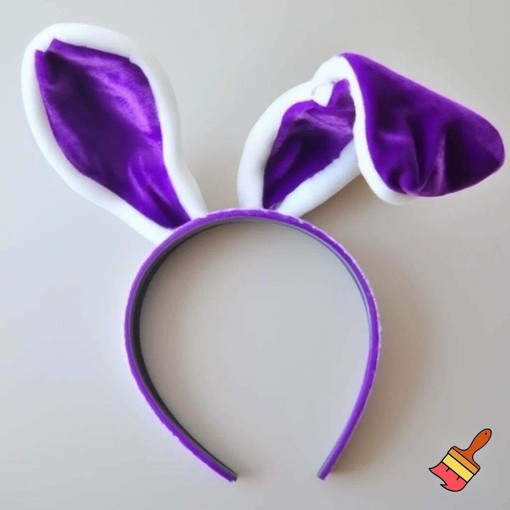 Easter bunny headband, top hat, Easter hat headband, top hat, purple and white, purple and white velvet top hat