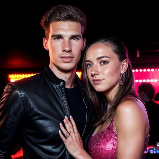 Goretzka and Vanessa at the nightclub 