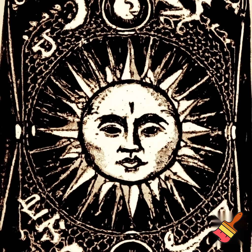 tarot card, woocut style, sepia black and white, esoteric, no satanic, no nude, christian gnosis, no stars 5 or 6, size 3000px x 3000px, 300 dpi