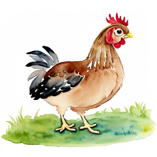 A cartoon chicken