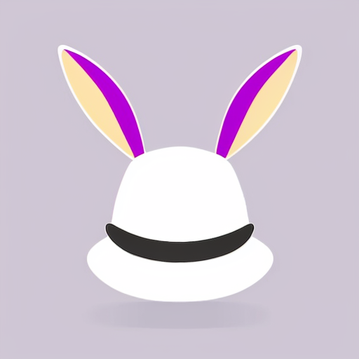 Easter bunny top hat headband, Easter bunny ears headband top hat purple and white and gold