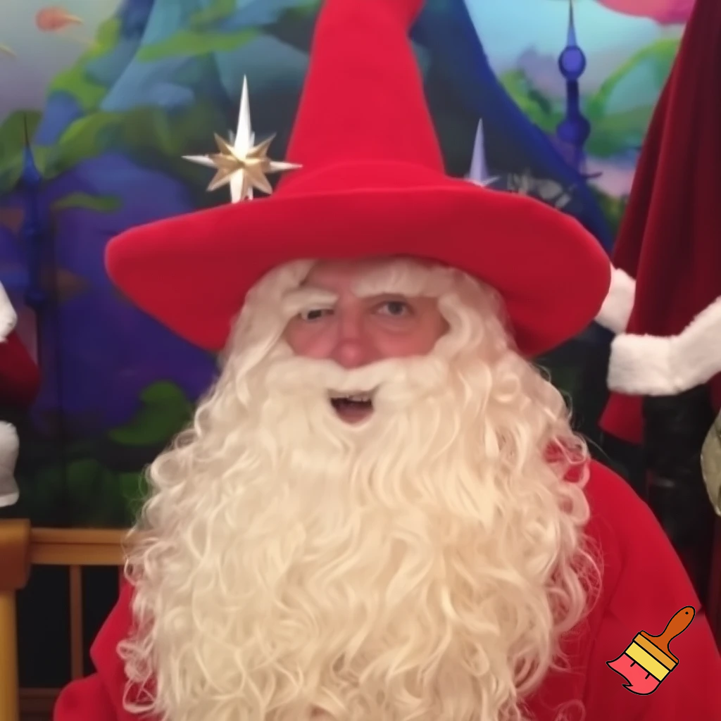 Santa Claus Pennwell Disney🇫🇷 wizard Santa Claus Santa Claus real person Disneyland Paris Santa Claus in Paris the wizard💫🏰 a wizard hat Magic Star wand Santa Claus hat wizard Santa Claus hat⭐️