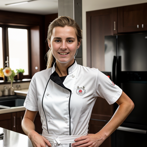 Goretzka and Vanessa at the kitchen 