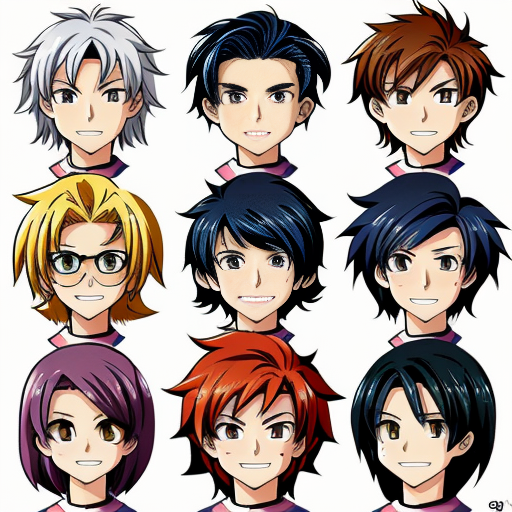  individual head shots of the different main characters from the book the outsiders, in the style of line drawings