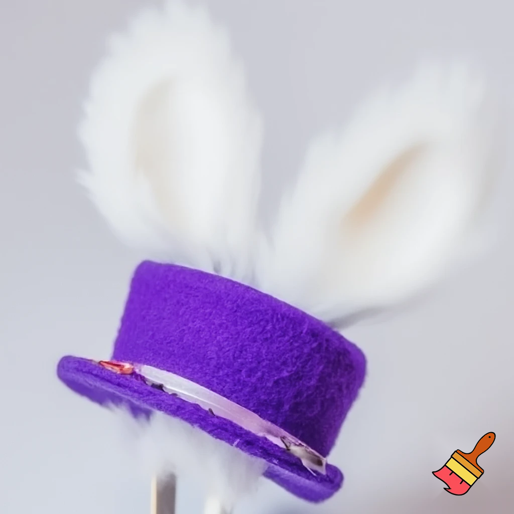 Easter top hat headband, Easter bunny headband, top hat, purple and white