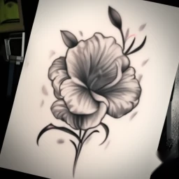 august birth flower tattoo