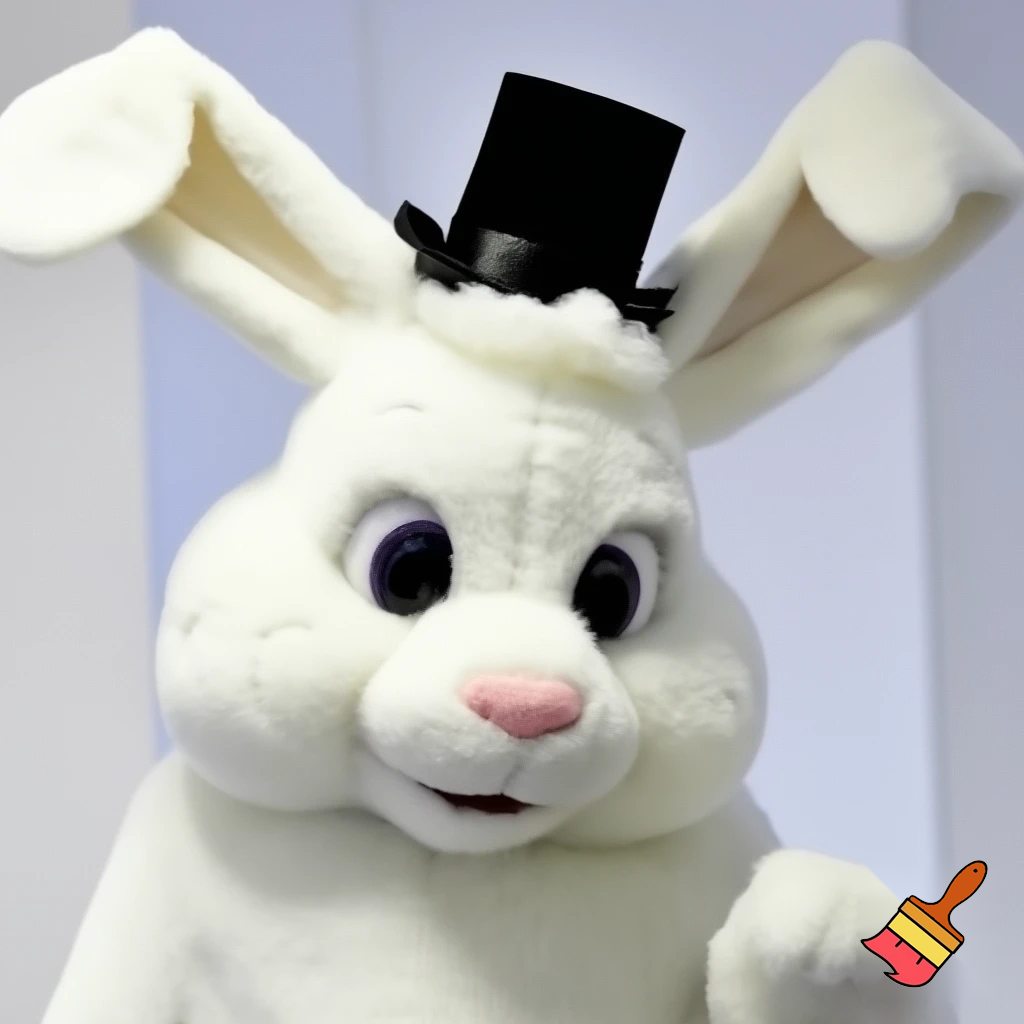 Easter bunny mascot costume top hat mascot costume 