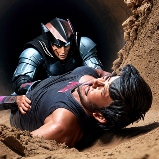 Starscream getting shot by megatron and then buried by megatron 