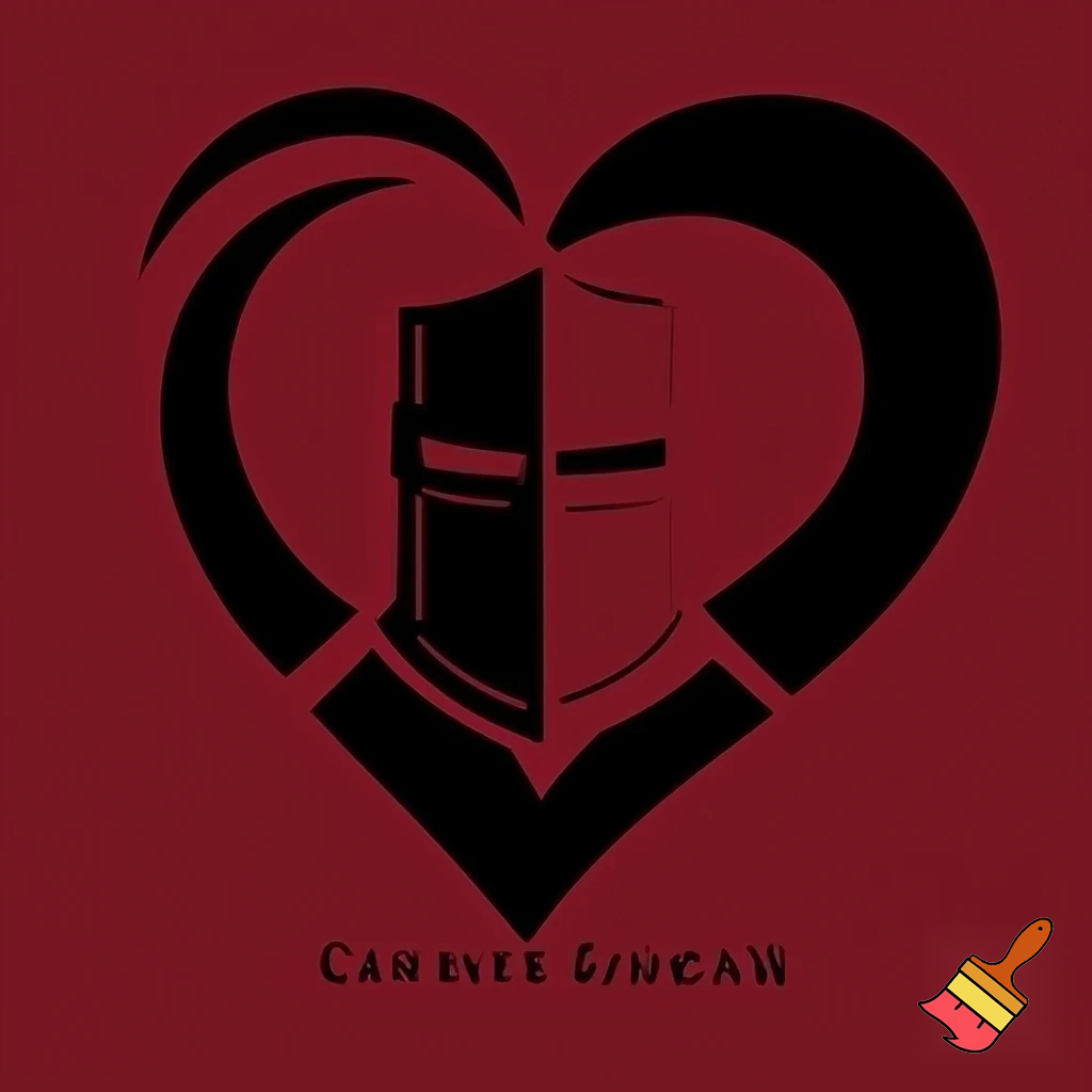 Counseling office logo that says fairview counseling with a templar night and a heart pt something somewhere to show the counselors care about the school. Red and black theme