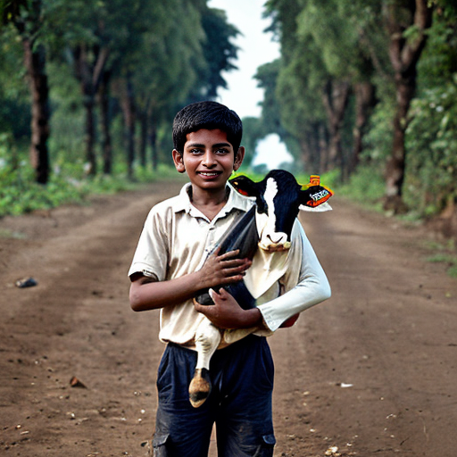 एक छोटे से गाँव में मुन्ना नाम का एक प्यारा लड़का रहता था। मुन्ना बहुत गरीब था, लेकिन उसका दिल सोने जैसा था। उसके पास बस एक गाय थी, जिसे वह अपनी माँ की तरह मानता था। वह गाय बहुत मेहनती थी — दिन भर जंगल में लकड़ी ढोने में मुन्ना की मदद करती और शाम को दूध भी देती।

एक दिन गाँव में कुछ शरारती बंदर आ गए। वे खेतों को उजाड़ने लगे, घरों से चीज़ें चुराने लगे और सबको परेशान करने लगे। गाँव वाले बहुत डर गए। लेकिन मुन्ना ने हिम्मत नहीं हारी।

उसने अपनी गाय के साथ मिलकर एक योजना बनाई। अगली सुबह वे दोनों जंगल में गए और पेड़ों के बीच रस्सियाँ बाँध दीं। जैसे ही बंदर आए, वे रस्सियों में फँस गए! मुन्ना ने तुरंत पुलिस को बुलाया। थोड़ी देर में पुलिस जीप लेकर पहुँची और सभी बंदरों को पकड़ लिया।

गाँव वाले खुशी से झूम उठे। सबने कहा, “वाह! मुन्ना और उसकी गाय ने तो कमाल कर दिया!”

उस दिन से गाँव में फिर कभी कोई शरारती बंदर नहीं आया। और मुन्ना की मेहनती गाय को सब “गाँव की हीरो” कहने लगे 🐄💫