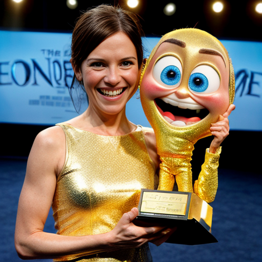 the emotion proud from the inside out movie one person gold holding trophy