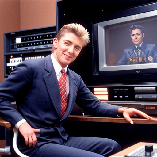 80s male broadcast vcr operatior