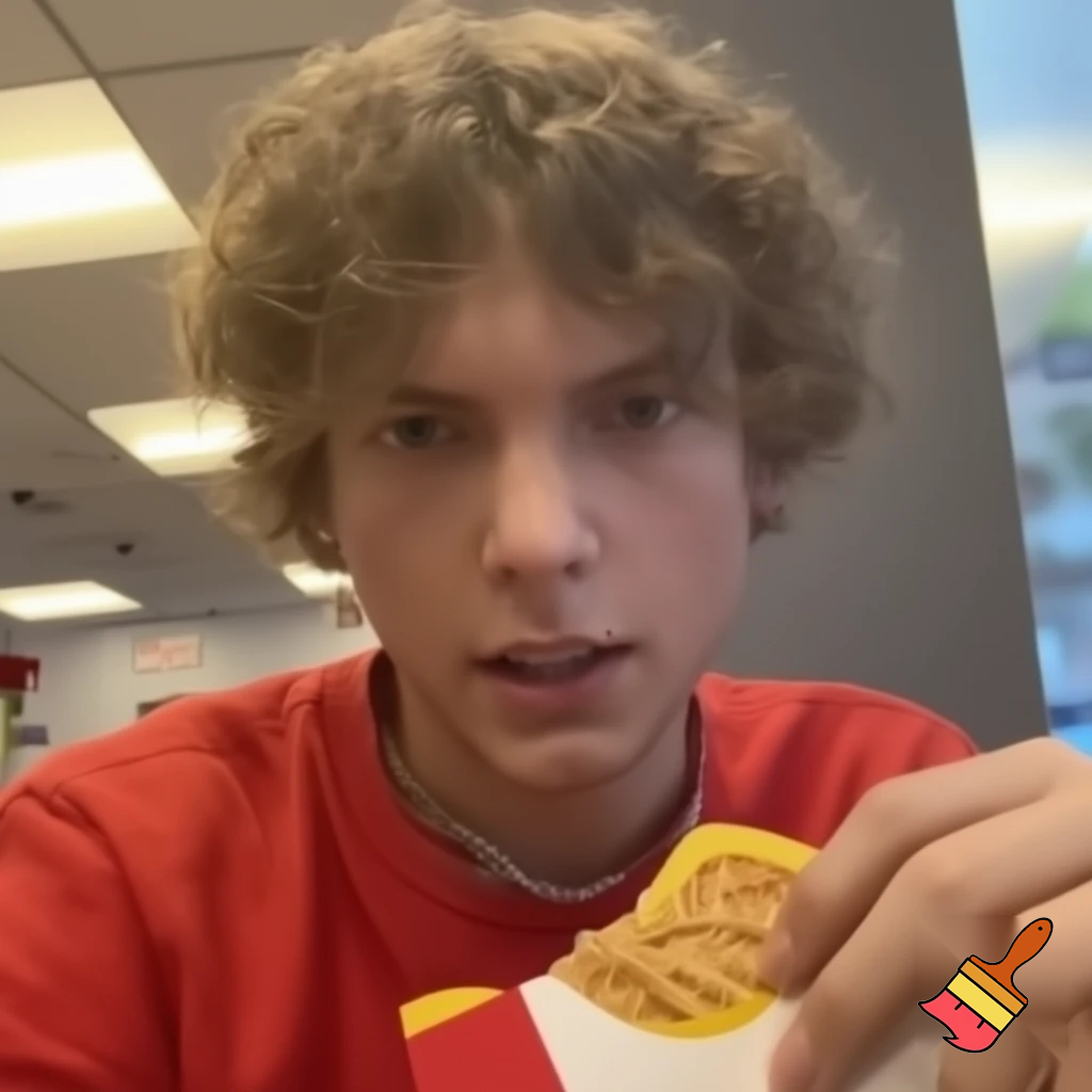 caeso eating mcdonalds 

