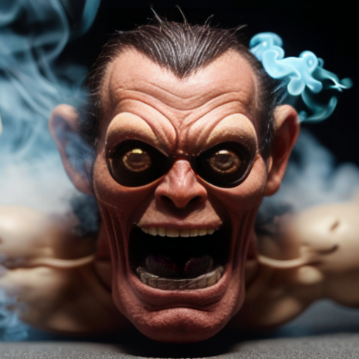 a monster that Possessed toys a puff of smoke