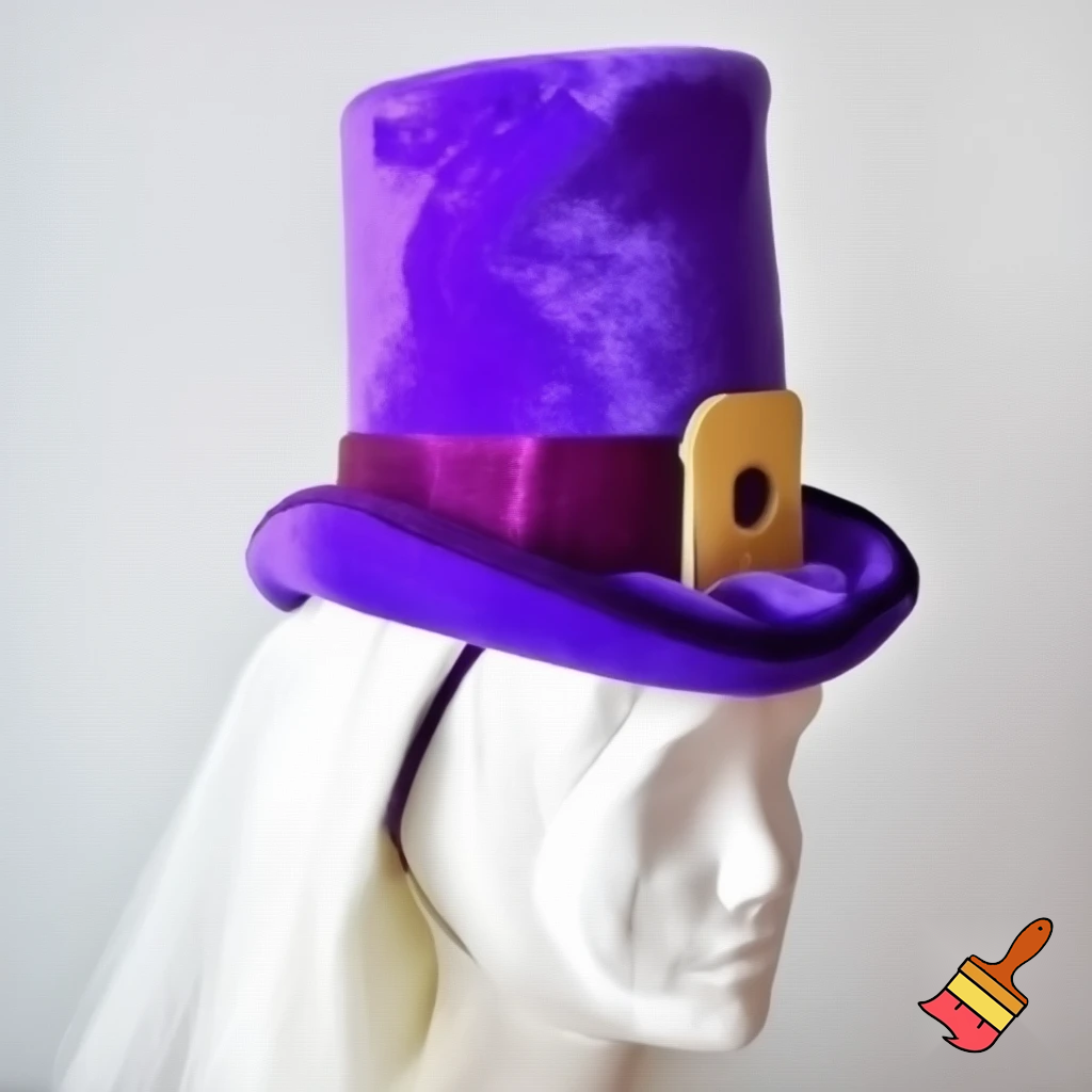 Easter bunny headband, top hat, Easter hat headband, top hat, purple and white, purple and white velvet top hat