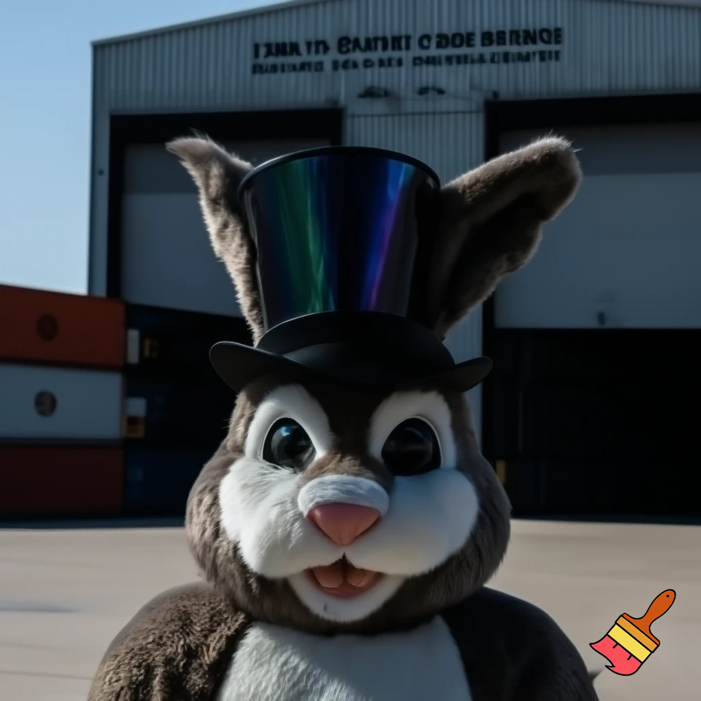 Mascot costume, Easter bunny top hat special top hat falcon gate trucking Centre